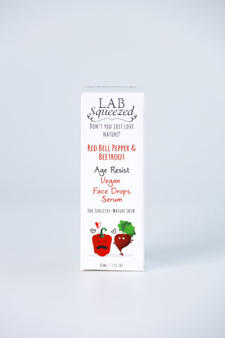 Red Bell Pepper & Beetroot Age Resist Vegan Face Drops Serum For Sensitive-Mature Skin